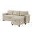 L-Shaped Corner Couch Upholstered Pull Out Sectional Sofa with Storage Chaise, Convertible Sleeper-534804988