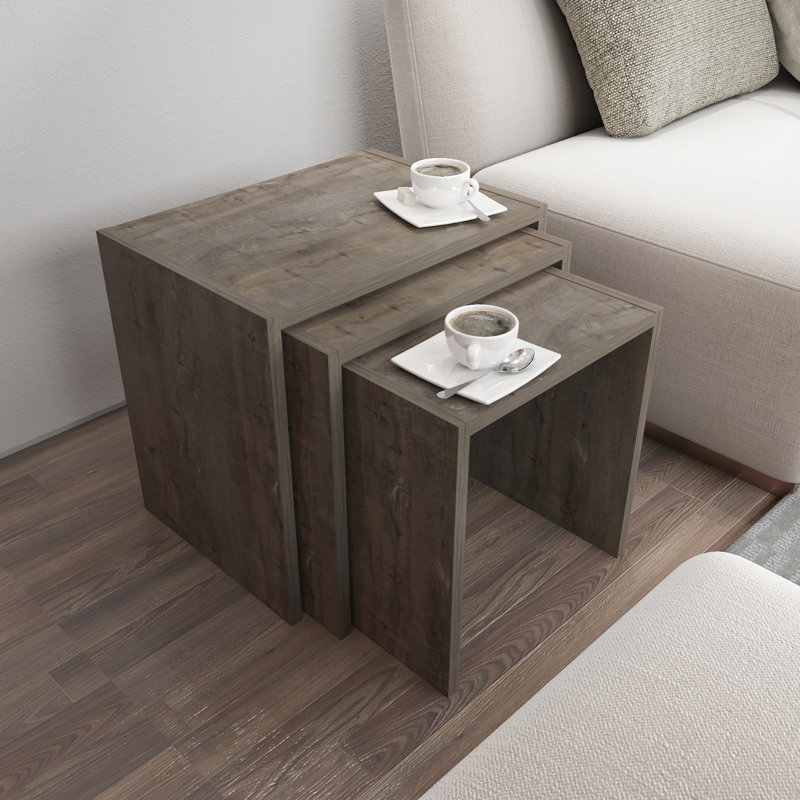 Acampo Nesting Tables, Dark Coffee
