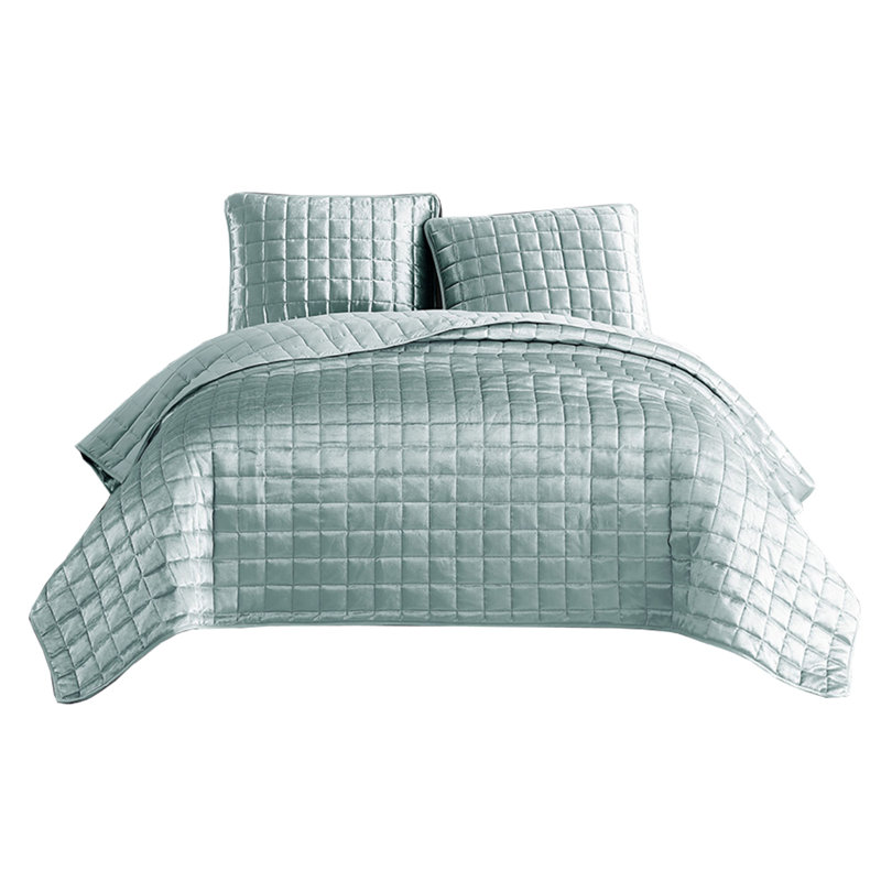  Microfiber 3 Piece Coverlet Set, Queen Comforter + 2 Additional Pieces, Cream
