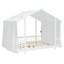 Lit plateforme double avec baldaquin en tissu transparent et guirlande lumineuse, blanc-694108008-694108011