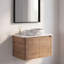 Ensemble de meuble-lavabo mural moderne 30 po avec lavabo en céramique imitation marbre Carrara