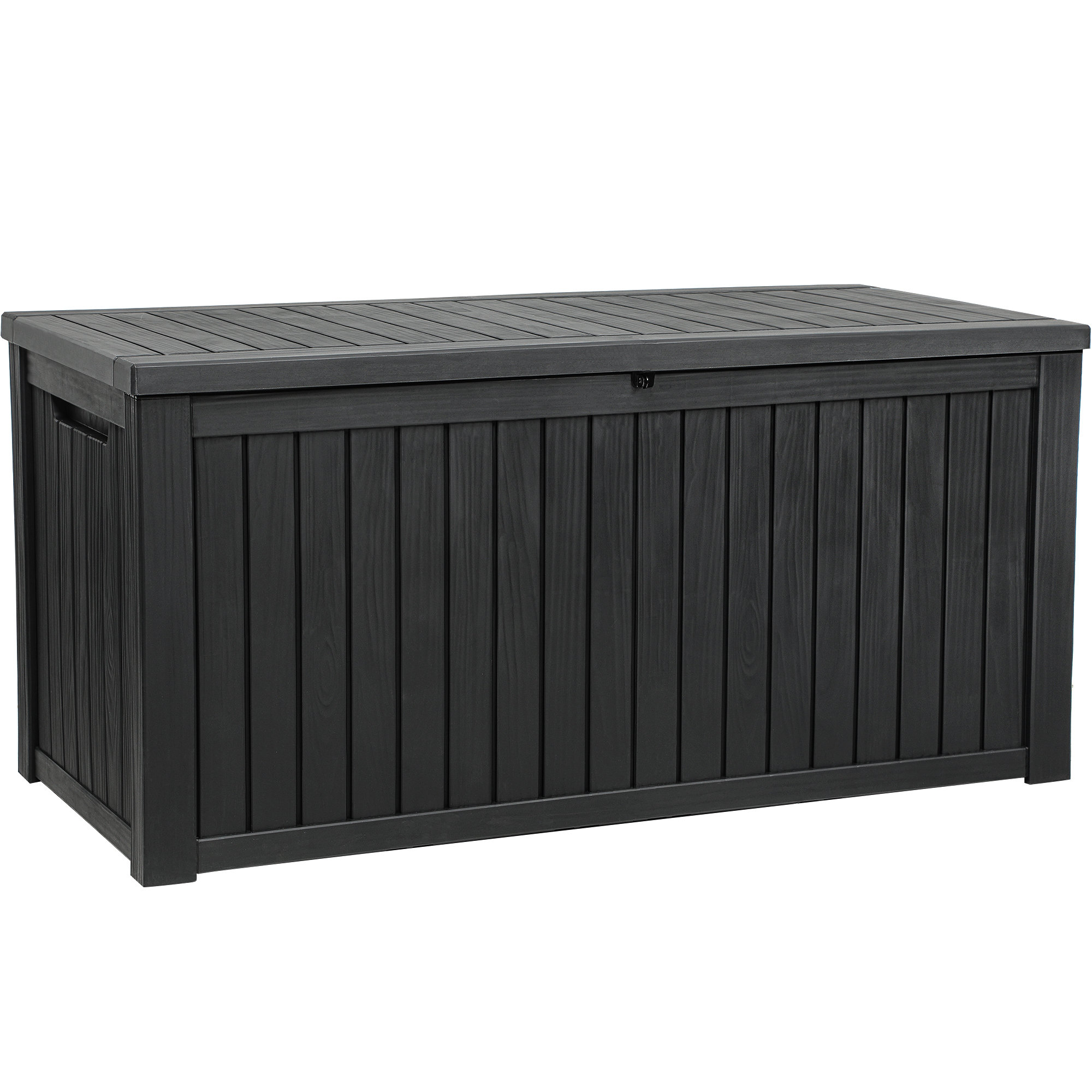 Deluxe 120 Gallon Deck Box Resin Patio Storage Bin Outdoor