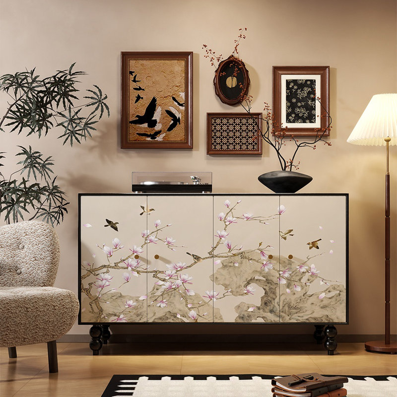 Nouvelle armoire d'entrée en bois massif de style chinois
