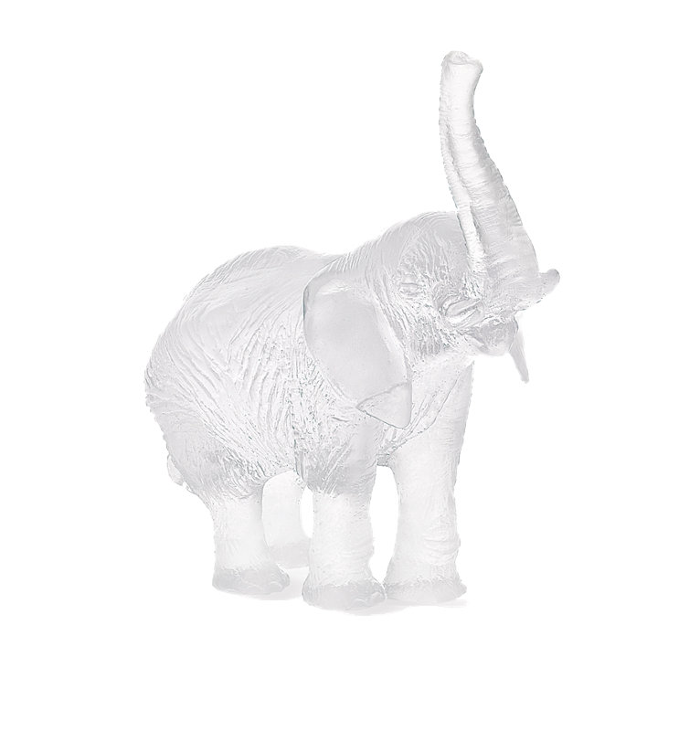 Elephant by Jean-François Leroy Figurine, White, 8.8" H x 3.9" W x 9" D