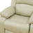 Double Manual Recliner Chair, Overstuffed Loveseat w/ Cupholders, Leather, Beige-755669132