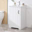 Armoire de salle de bain avec lavabo et porte à fermeture douce