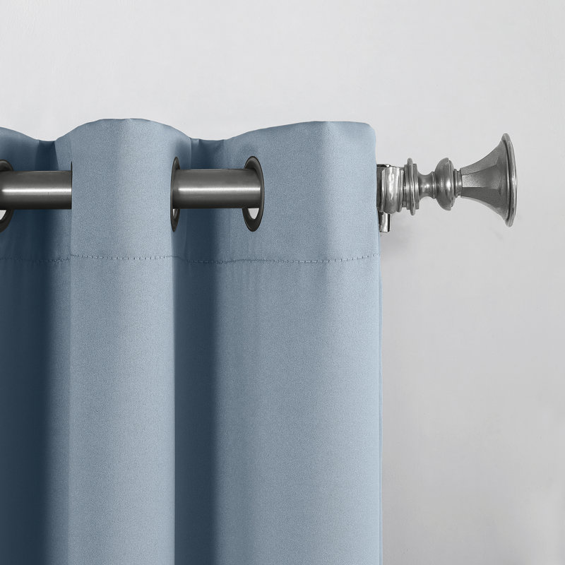 Panneau de rideau à oeillets à économie d'énergie thermique - Basics by Wayfair ™, Bleu rétro, l 54" x L 95"