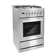 Cosmo 24 in. Nebula Collection 2.73 cu. ft. Gas Range, 4 Burners, Rapid Convection Oven, Cast Iron Grates in Stainless Steel