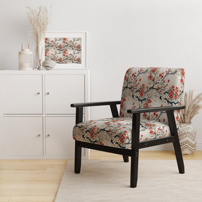 Asian Minimalisme I - Chaise rembourrée avec accents orientaux