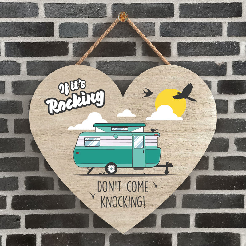 Caravan Come Knocking - Print on MDF, 9cm H x 10cm W x 0.5cm D