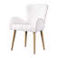 Beige Boucle - chaises d'appoint 2 - Revêtement chic et structure en chêne avec pieds et support en métal - expérience confortable
