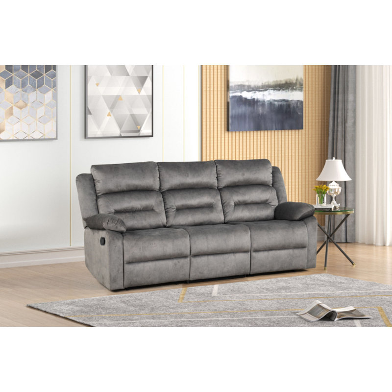 Fauteuil inclinable Octaviean, Manuel, Tissu gris bronze