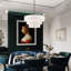 4 - Light Steel Dimmable Drum Chandelier-88580273-88580272