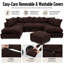 5 Seater Corduroy Corner Sectional-1792938363