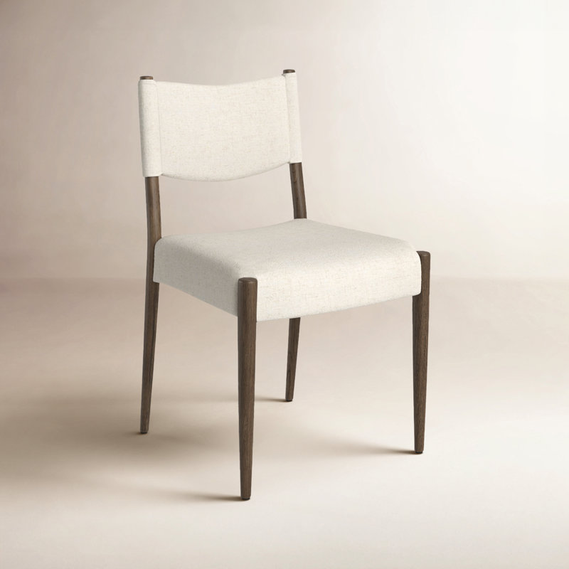 Tara Yokum Armless Dining Chair, Antique Walnut, Antwerp Natural