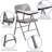 Ralph Premium Steel Folding Chair With Right-Handed Tablet Arm - Space-Saving Design
