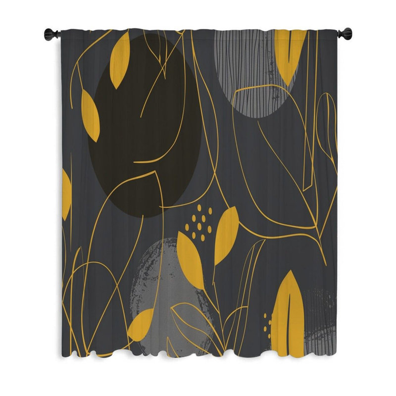 Kirynn Polyester Sheer Curtain Panel, 50" W x 96" L