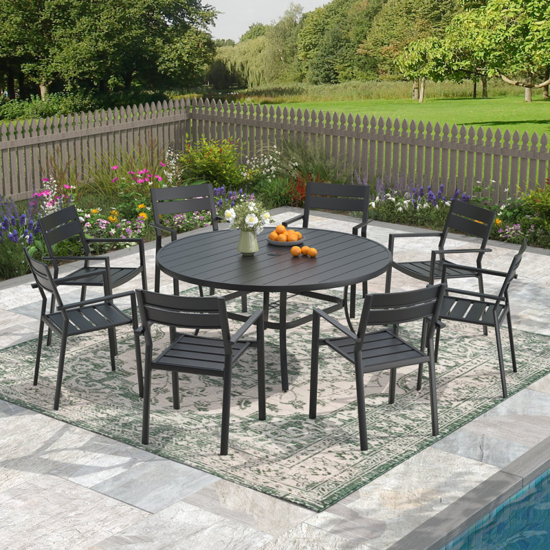 Red Barrel Studio Person Round Outdoor Dining Set Wayfair Canada