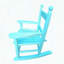 Chaise berçante pour enfants en bois franc massif avec dossier à lattes-89633690