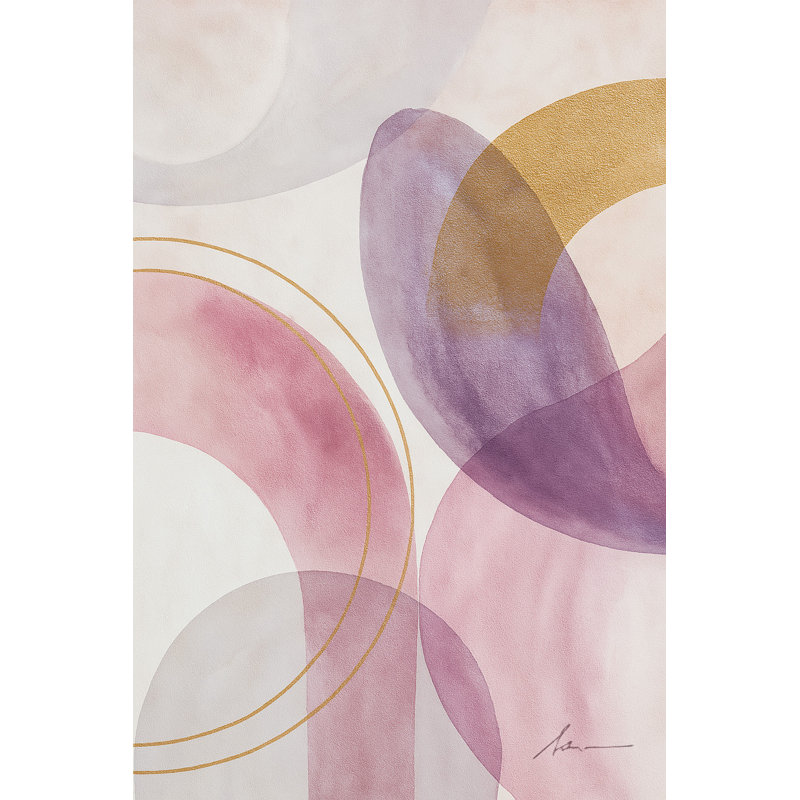 "Blush Motion", art mural abstrait sur toile tendue, H 24 po x l 16 po
