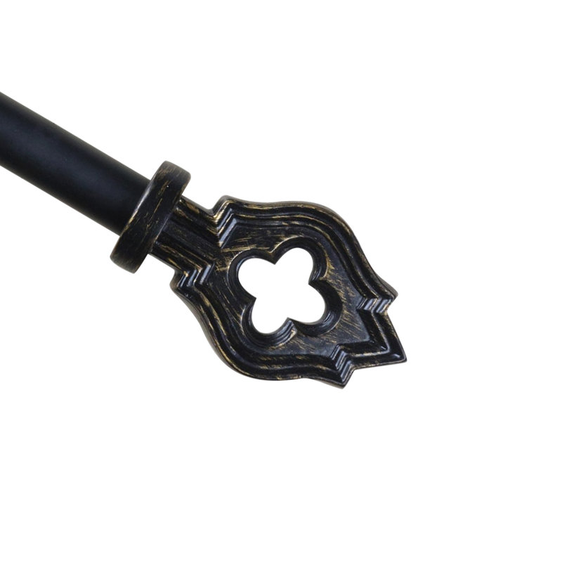 Tringle à rideaux simple Palmer, De 28 po à 48 po de largeur, Doré brulé