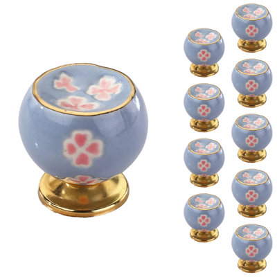 Tropical Flower 1-3/5" Cabinet Knob (Pack of 10)