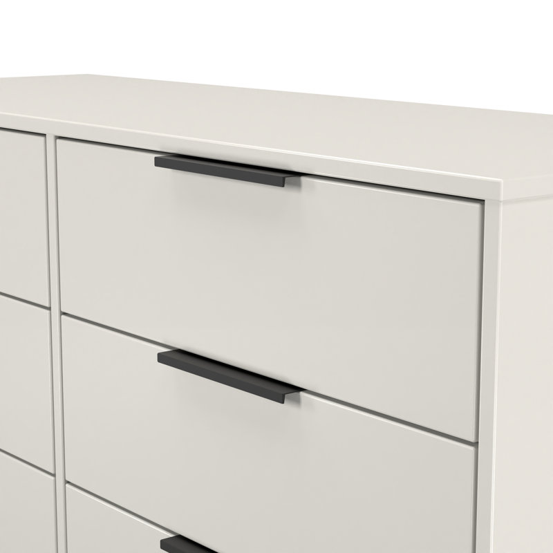 Turah 6 Drawer Wide Chest in Matt (Ready Assembled), Grey Matt