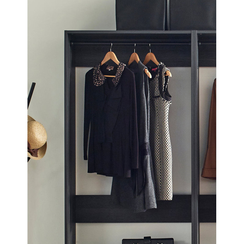 Kalinikos 94.19'' Closet System, Black