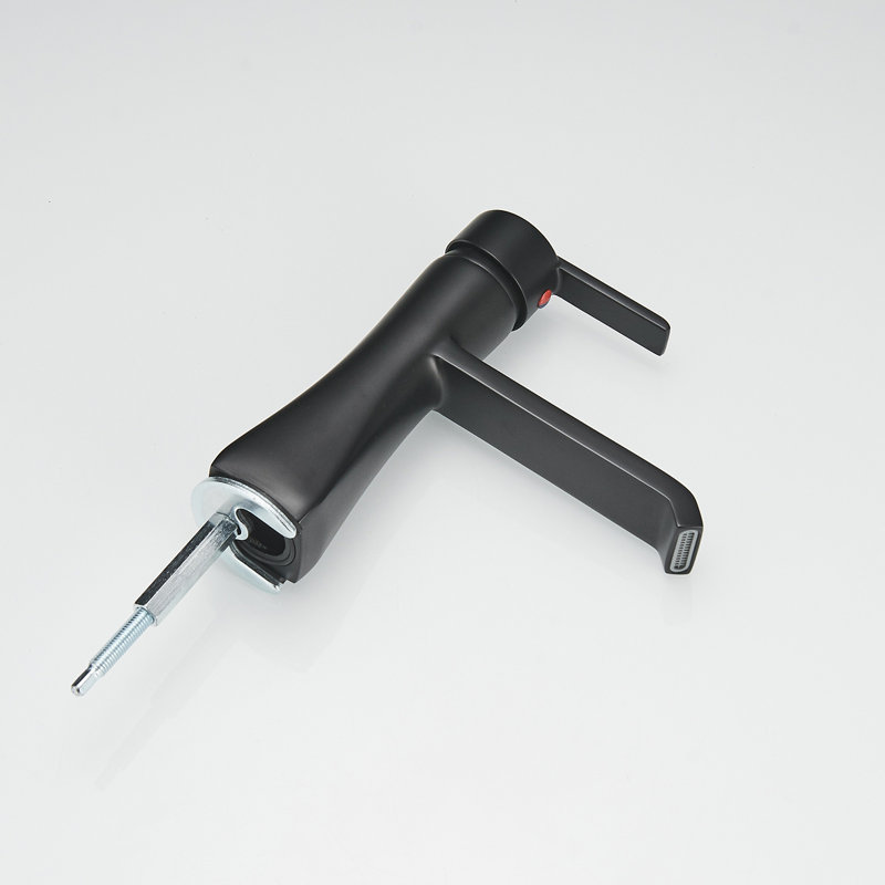 Single-Hole Single-handle Bathroom Faucet with Drain Assembly, Matte Black