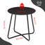 Paiten Round Iron Outdoor Side Table - 48 cm W 45 cm D-499087221