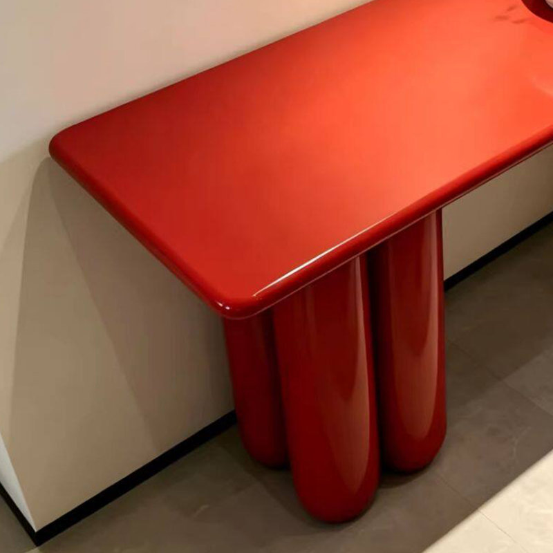 Console moderne de style nordique, Red, Red, Red, 33.5" H x 59" W x 15.7" D