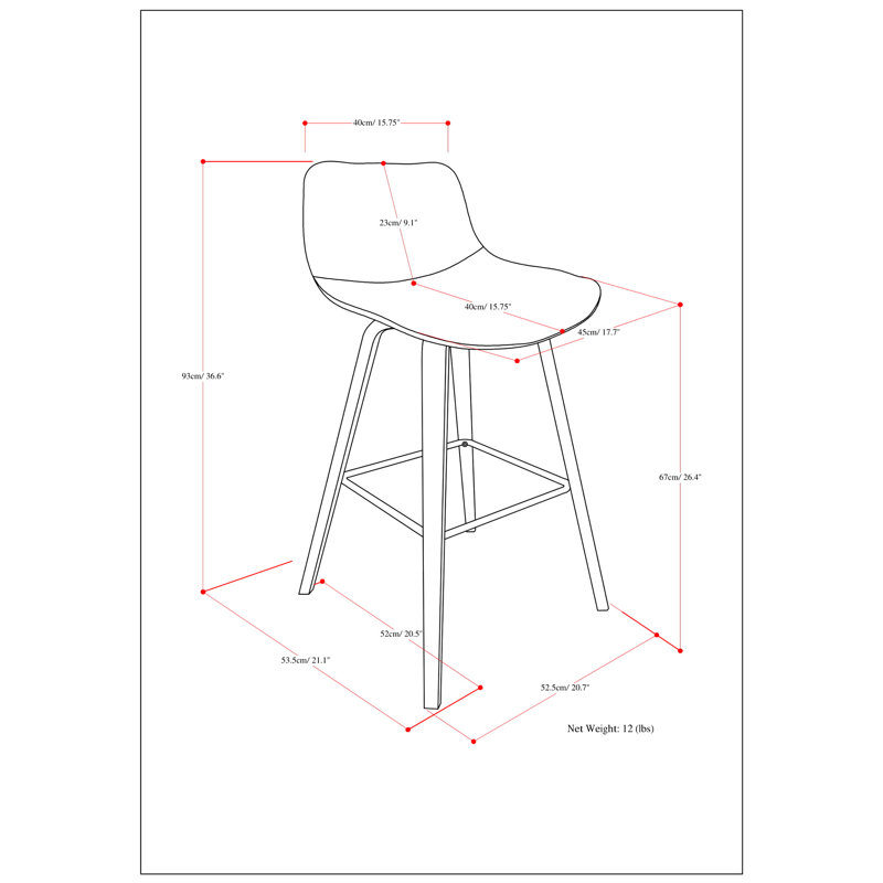 Ensemble de 2 tabourets Mid-Century Modern