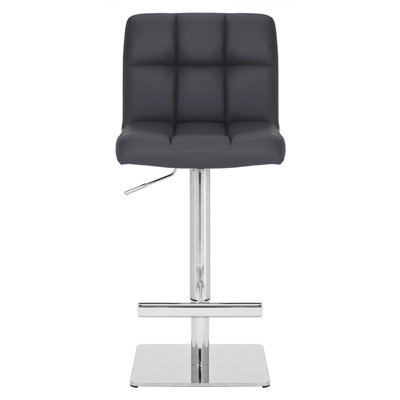 Swivel Upholstered Adjustable Height Counter Stool with Metal Frame
