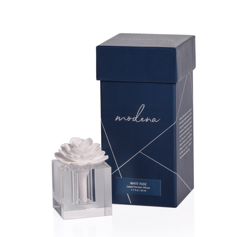 Modena Porcelain Diffuser, White Rose 