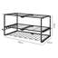 Tool Storage Organiser 3 Tier Wall Mounted Garage Tool Rack Metal Black