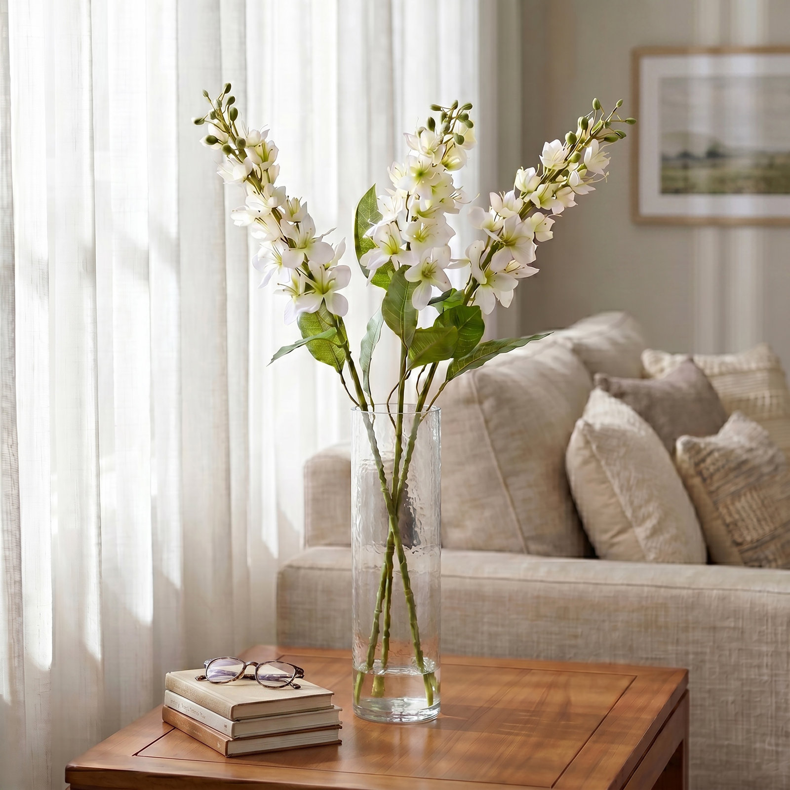 Honey Blossom Stems, White
