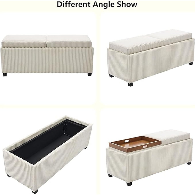 Table basse avec repose-pieds et rangement