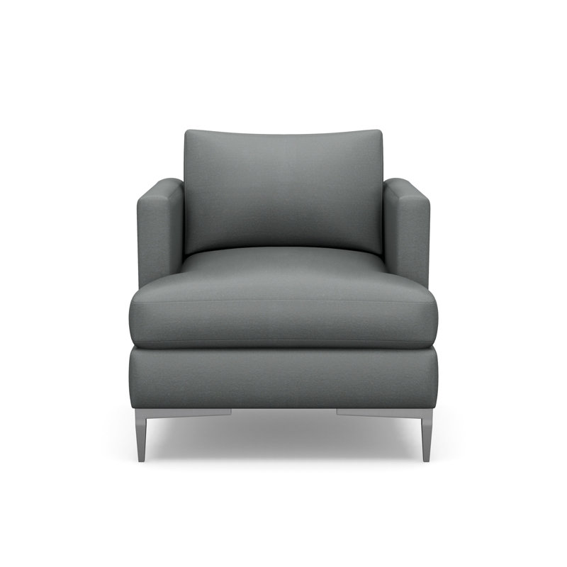 Fauteuil d'appoint Aiden, Linden Delft, Acier inoxydable poli