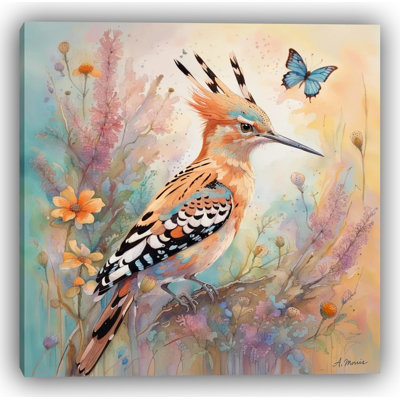 Crowned Beauty Hoopoe Bird Canvas Print