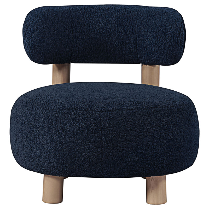 Chaise d'appoint rembourrée, Bleu