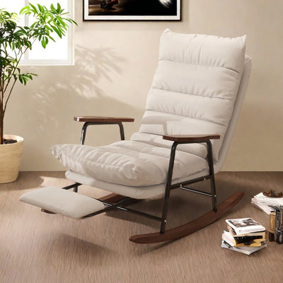 Chaise berçante réglable avec pédale rétractable