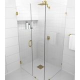 44.5" x 78" Hinged Frameless Shower Door