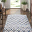 Denim Rag Diamond Ivory Handwoven Cotton Rug-41080384