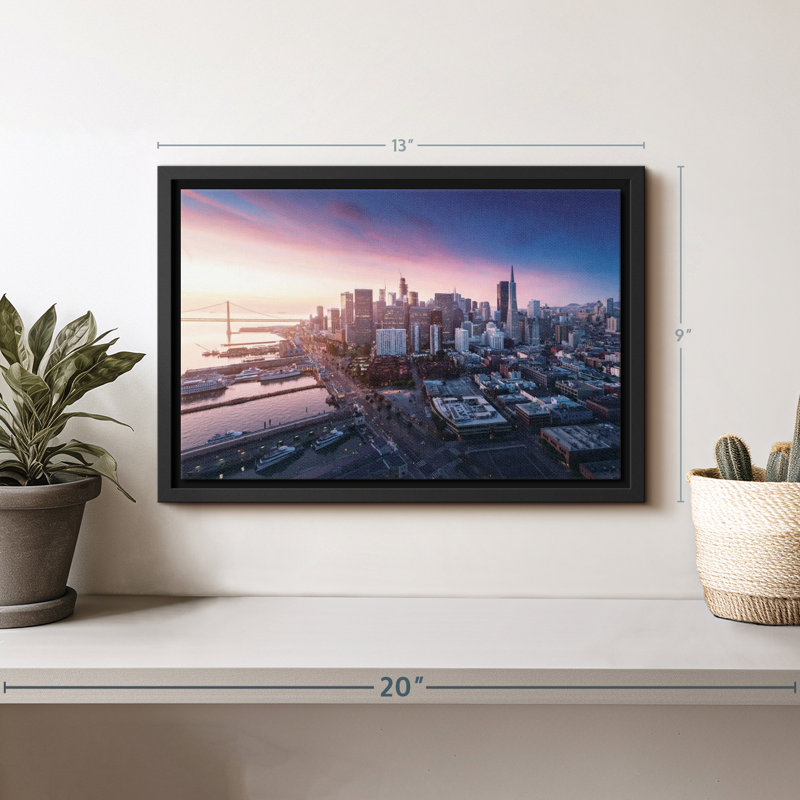 " San Francisco Sunrise Canvas Print ", 9" H x 13" W