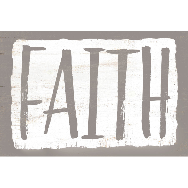 Faith Grey Wood - Wrapped Canvas Art Prints, 30cm H x 46cm W x 3.8cm D