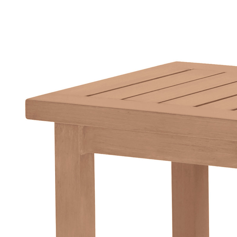 Club Teak Outdoor Side Table, Natural Teak