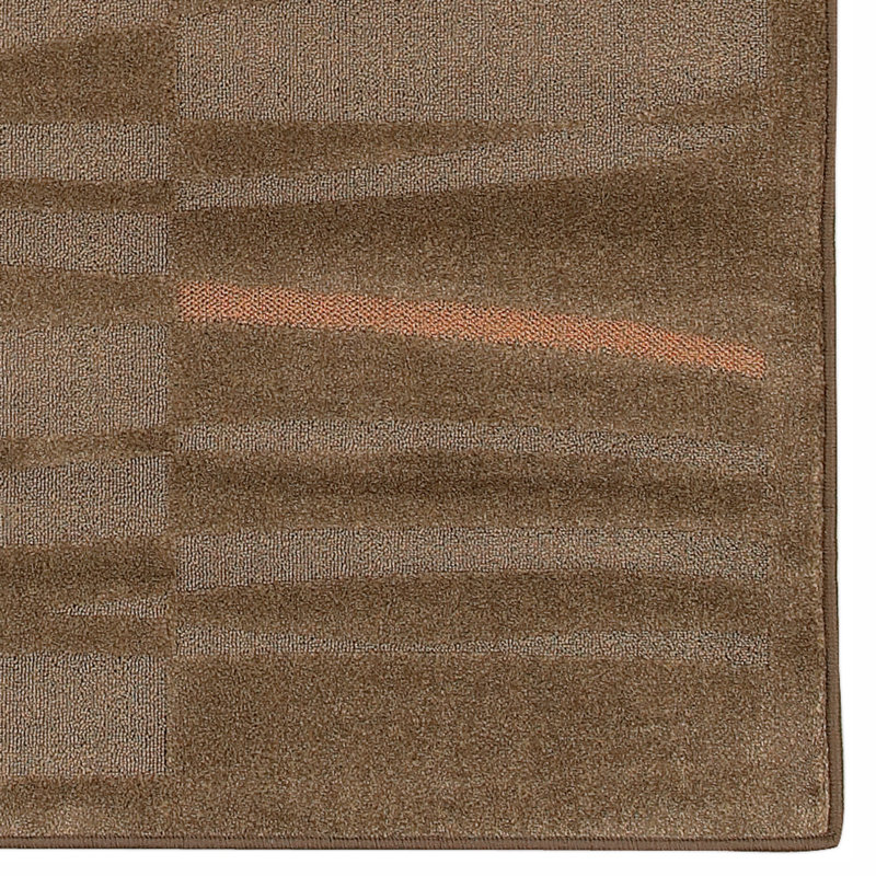 Katianna Machine Made Tan Brown Orange Abstract Polypropylene Indoor Area Rug, Rectangle 1'11" x 3'7"