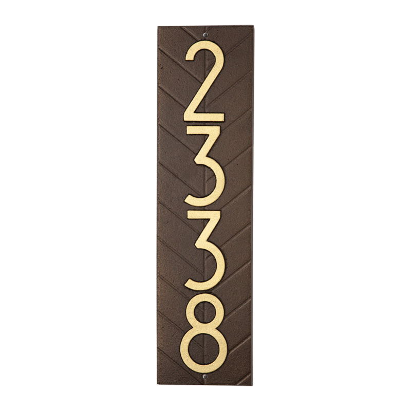 Plaque murale Mid-Century, Bronze foncé / Or, Oui