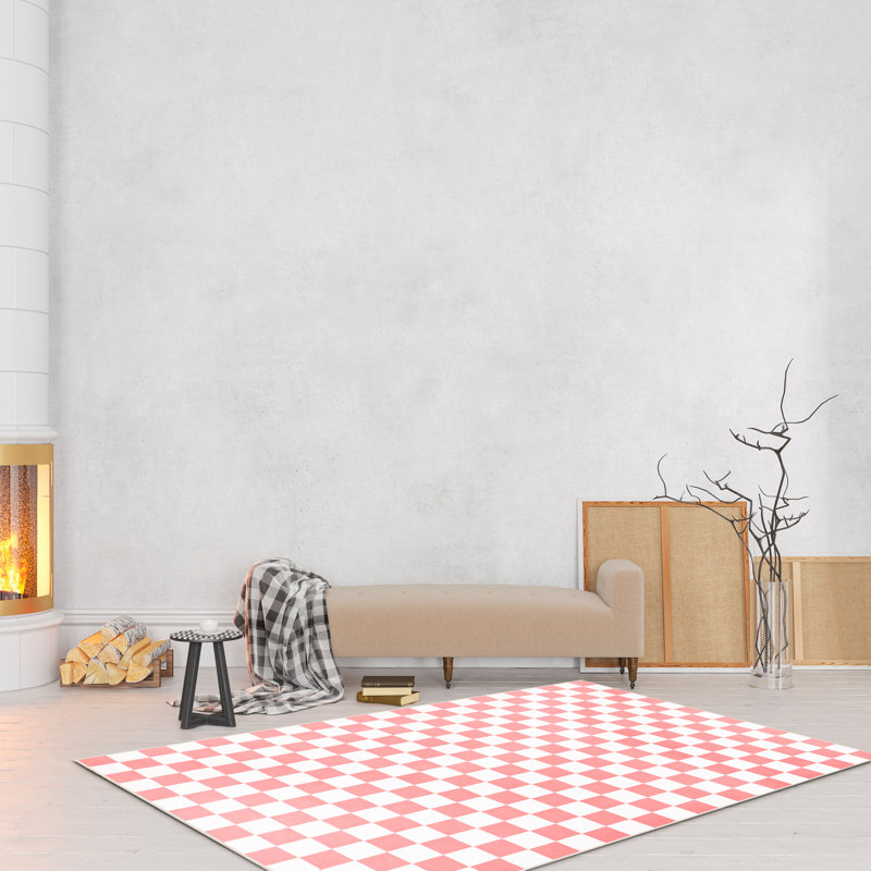 Fillender Plaid Area Rug Checkered Rug Washable Rugs For Living Room Carpet, Rectangle 4' x 6'