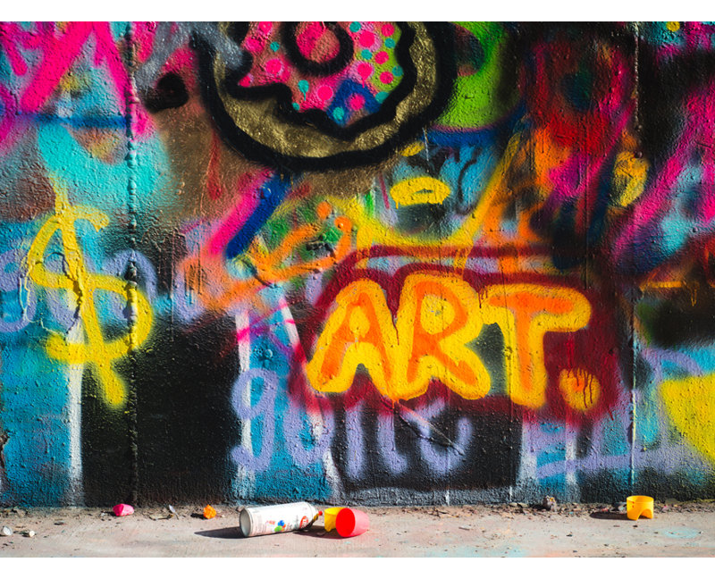 Graffiti Pop Art - reproduction de photo sur toile tendue, 12 po H x 16 po L x 1,5 po P